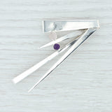 Abstract Statement Brooch Sterling Silver Amethyst Rose Quartz