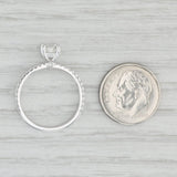 Light Gray New 0.78ctw Diamond Engagement Ring 14k White Gold Size 6.5 GIA G VS1