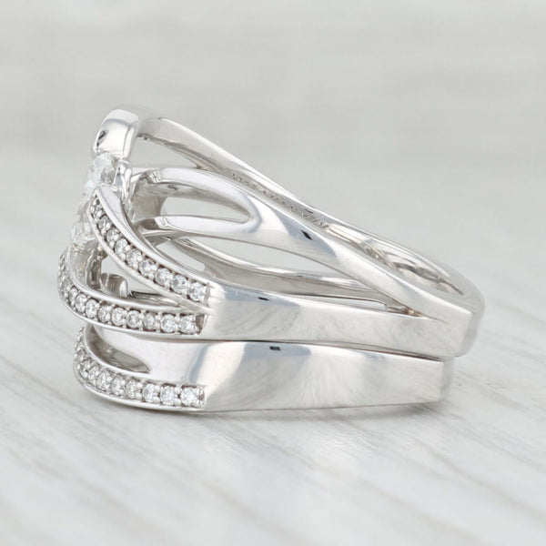 Light Gray New Malakan Diamond Engagement Ring Wedding Band Bridal Set 14k White Gold 6.25