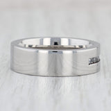 Light Gray New Cubic Zirconia Band Titanium Size 7.25 Wedding Ring