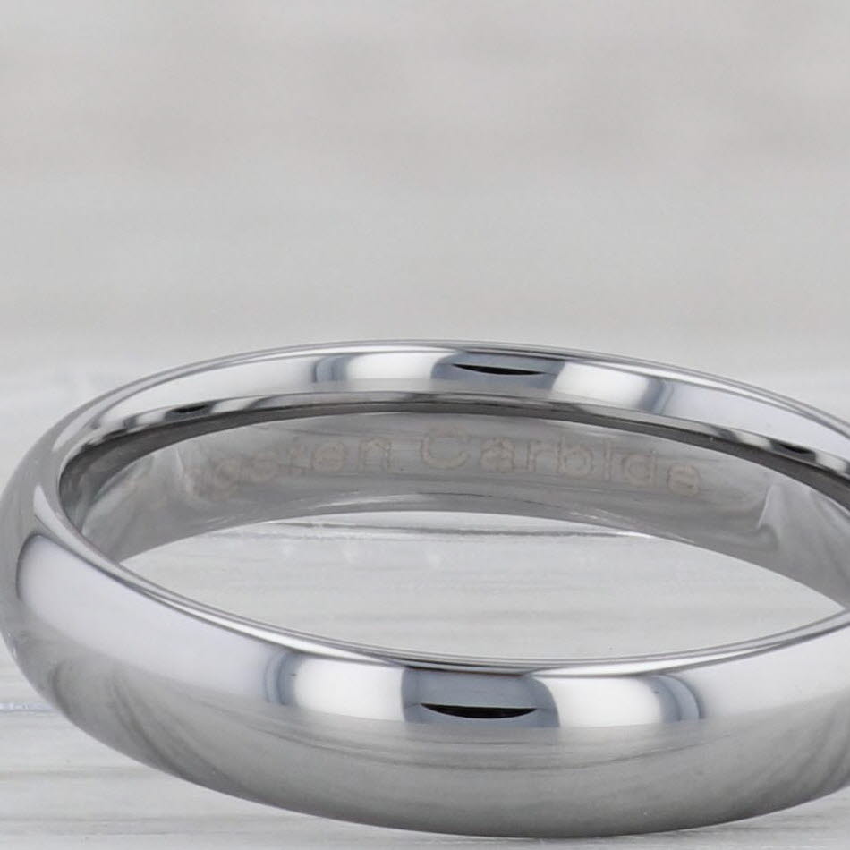 Gray New Tungsten Carbide Ring Size 7 Stackable 4mm Band