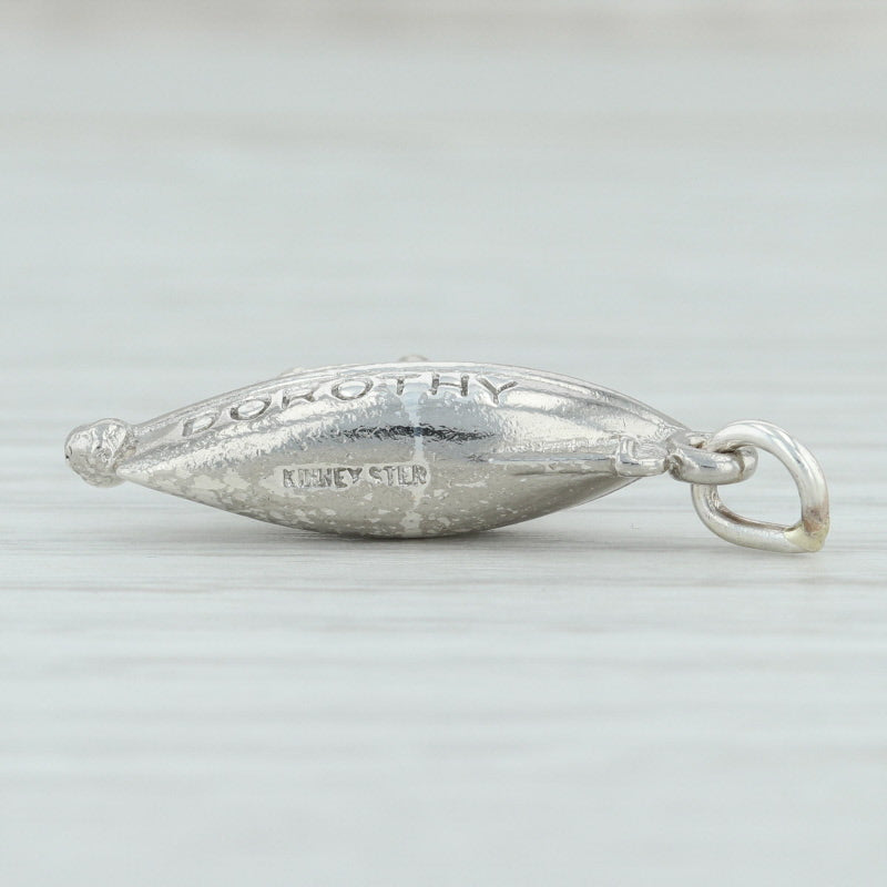 Light Gray Dorothy Ship Charm Sterling Silver 925 Souvenir Nautical Keepsake