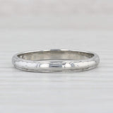 Art Deco Floral Band 14k White Gold Size 7.5 Wedding Stackable Ring