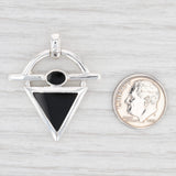 New Onyx Statement Pendant 925 Sterling Silver Oval Solitaire B12669