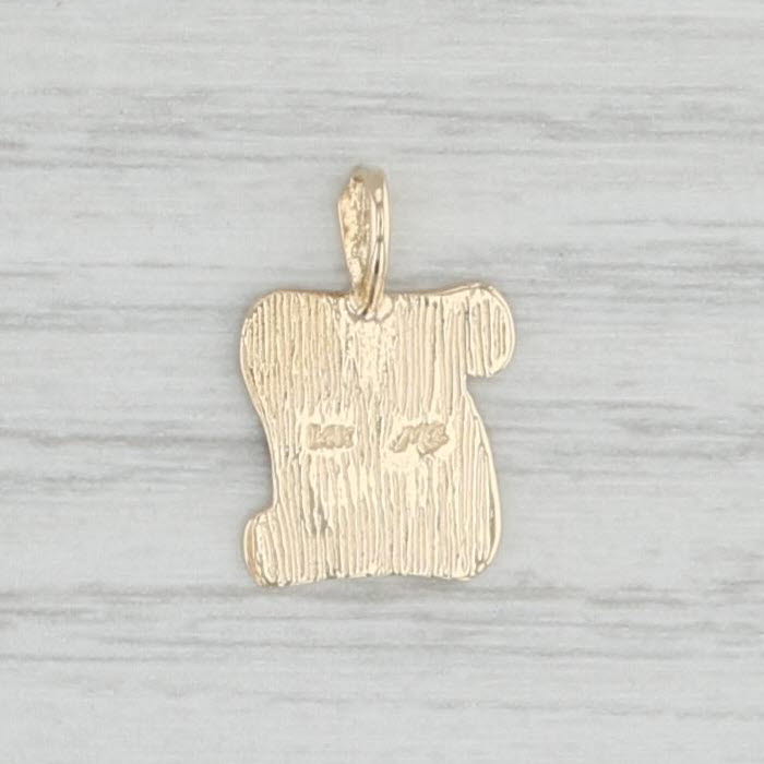 Light Gray Diploma Pendant 14k Yellow Gold Class 1984 Keepsake Gift Charm