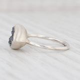 New Nina Nguyen Ring Druzy Black Quartz Sterling Silver Size 7