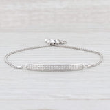 New Sophia Diamond Bracelet 14k White Gold Adjustable Slide 9"