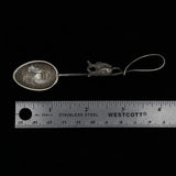 Black Vintage Souvenir Spoon Sterling Silver Ilwaco Washington North Head Fishing
