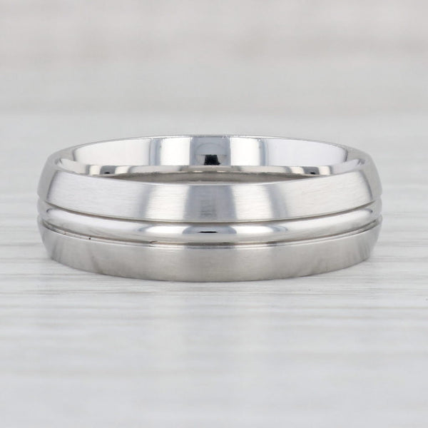 Light Gray New Cobalt Men's Ring Size 12-12.25 Wedding Band Ridged