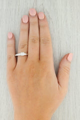 Tan Leo 0.59ct Princess Diamond Engagement Ring 14k White Gold Size 8 Romance IGI