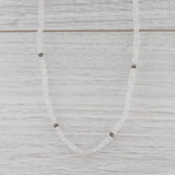 Gray New Nina Nguyen Moonstone Bead Necklace Sterling Silver 15.5-18.5" Strand
