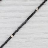 Light Gray New Nina Nguyen Black Spinel Bead Necklace Sterling Silver 15.5-18.5" Strand