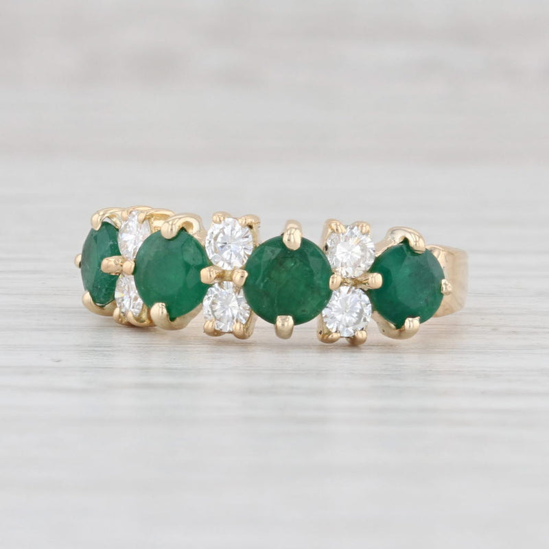 Light Gray 2.08ctw Emerald Diamond Ring 18k Yellow Gold Size 7.5 May Birthstone