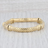 0.38ctw Diamond Lattice Work Bracelet 18k Yellow Gold 6.75" 7mm Italian Zydo