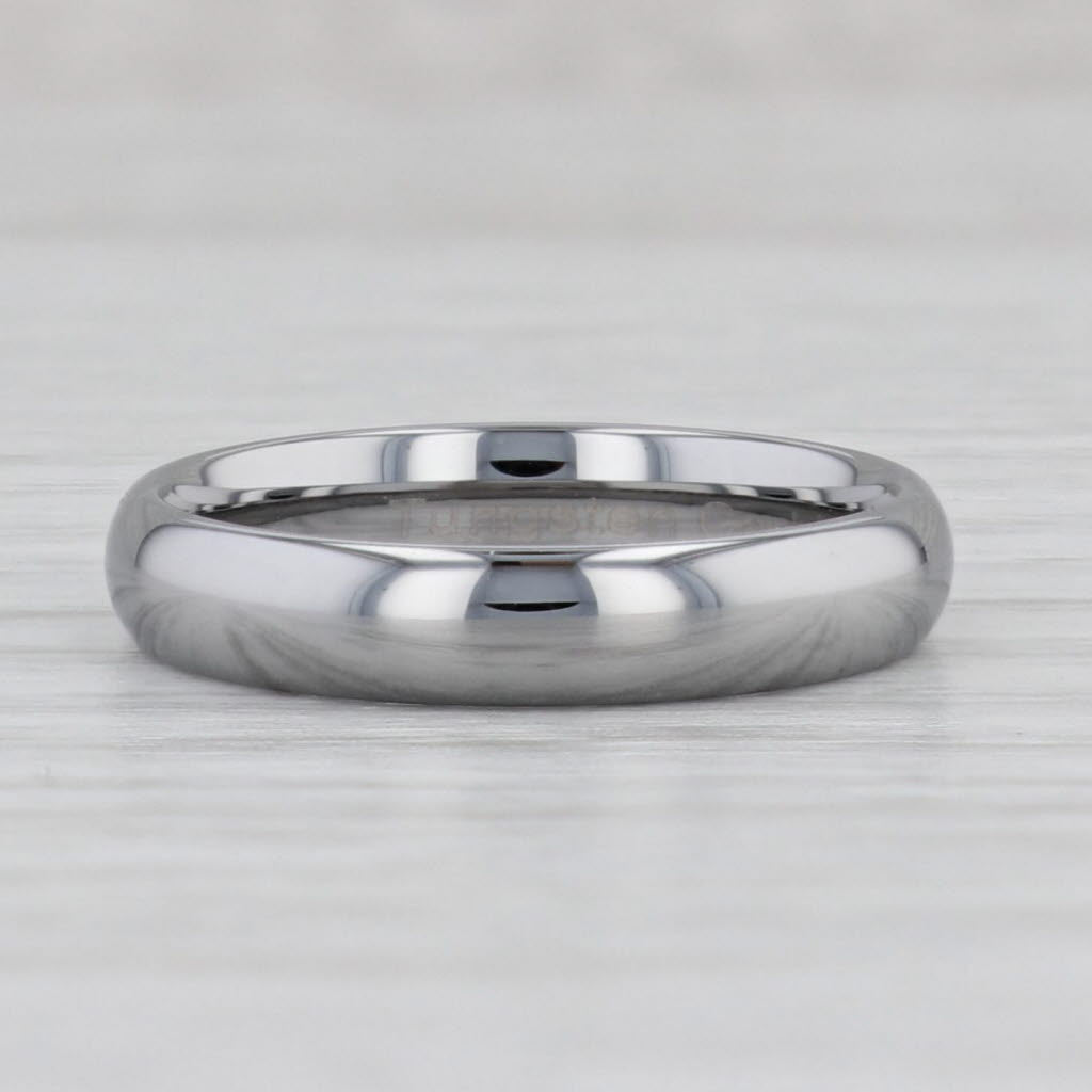 Light Gray New Tungsten Carbide Ring Size 7 Stackable 4mm Band