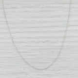 29.5" Wheat Chain Necklace 14k White Gold 0.8mm Lobster Clasp