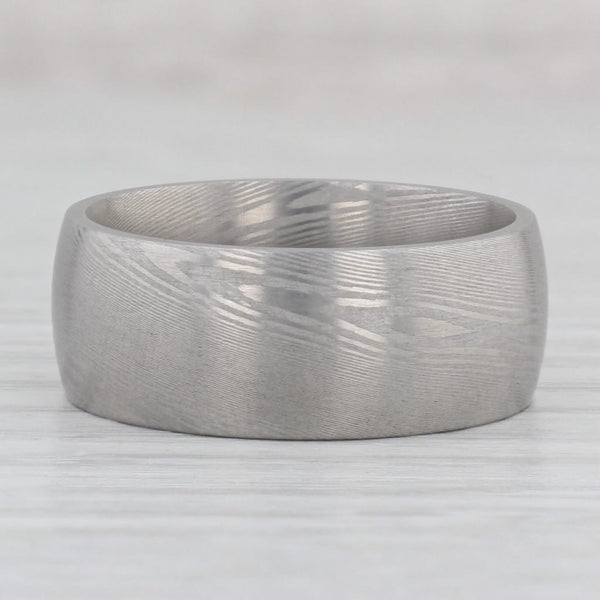 Gray New Brushed Titanium Ring Size 10 Men's Wedding Band