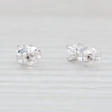 Light Gray New 0.34ctw Diamond Stud Earrings 14k White Gold Round Solitaires