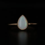 Black New Nina Nguyen Ring Adorn Petite White Opal 18k Yellow Gold Size 7 Solitaire