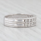 Light Gray 0.90ctw Diamond Ring 14k White Gold Anniversary Wedding Band Size 6.5