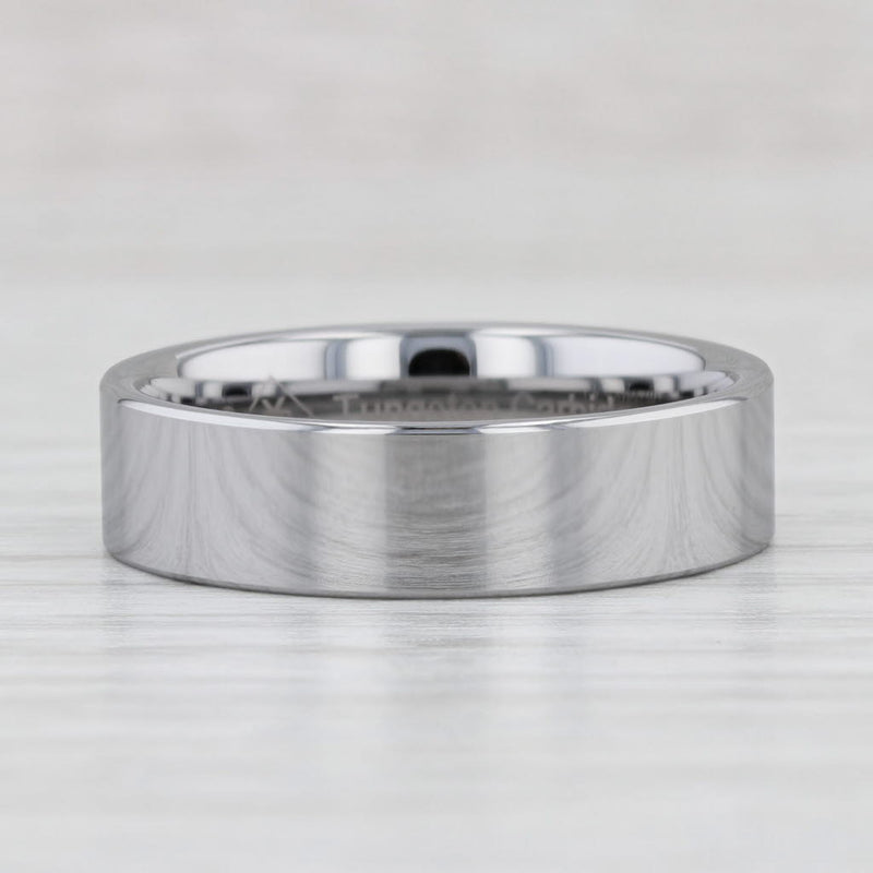 New Polished Tungsten Carbide Ring Wedding Band Size 10.5 Stackable
