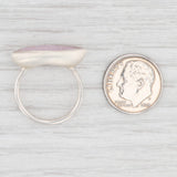 New Nina Nguyen Ring Druzy Pink White Quartz Size 7 Sterling Silver Statement