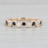 Light Gray New 0.30ctw Diamond Sapphire Stackable Band 10k Yellow Gold Size 7 Wedding Ring