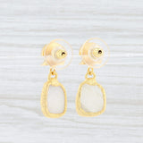 Antique White New Nina Nguyen White Moonstone Earrings Sterling 22k Gold Vermeil Drops