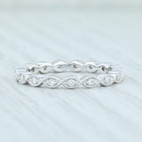 New 0.16ctw Diamond Eternity Band 14k White Gold Size 6.5 Stackable Wedding Ring