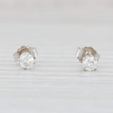 Light Gray New 0.18ctw Round Diamond Solitaire Stud Earrings 14k Gold April Birthstone
