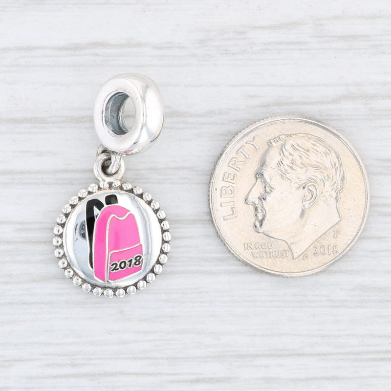 Lavender New Authentic Pandora 2018 Backpack Dangle Charm ENG791169_37 Pink School