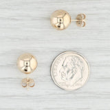 Bead Stud Earrings 14k Yellow Gold Pierced 9.3mm studs