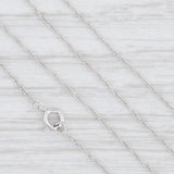 New Quartz Crystal Blue Topaz Teardrop Pendant Necklace 14k White Gold 18"