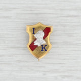 Light Gray Vintage Intercollegiate Knights Fraternity Badge School Organizational Keepsake