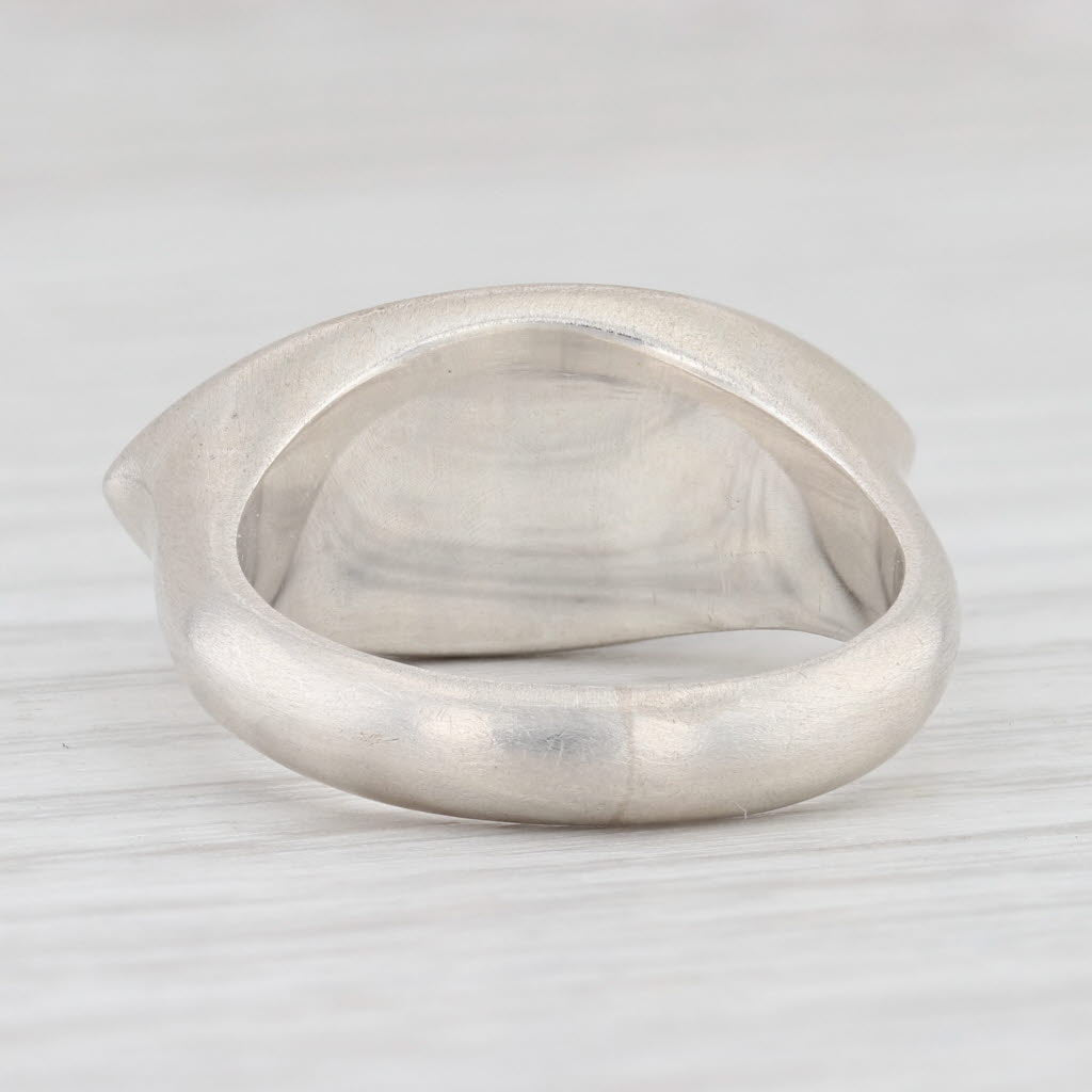 Light Gray New Nina Nguyen Tourmalinated Quartz Statement Ring Sterling Silver Size 7.25