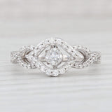 Light Gray 0.56ctw Dancing Diamond Engagement Ring 14k White Gold Size 6.5