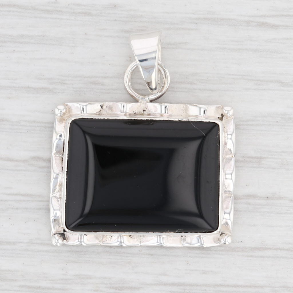 Light Gray New Onyx Pendant 925 Sterling Silver Solitaire Statement B12660