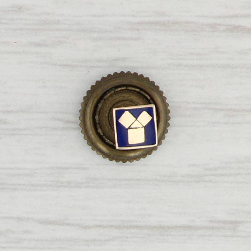 Light Gray Small Master Mason Pin 14k Gold Euclid's Problem Brides Chair Masonic Lapel