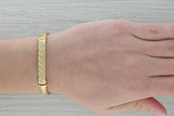 0.38ctw Diamond Lattice Work Bracelet 18k Yellow Gold 6.75" 7mm Italian Zydo