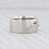 Light Gray New Bastian Inverun Ring Sterling Silver Curved Cutout Diamond 12886 Size 52 6