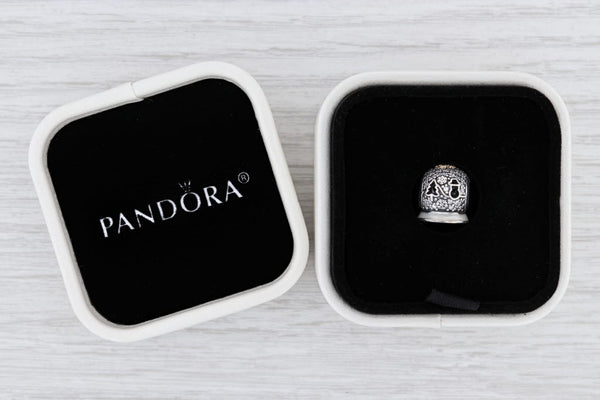 Light Gray New Authentic Pandora USB794200 Wonderland Charm Holiday 2015 Gift Box Christmas
