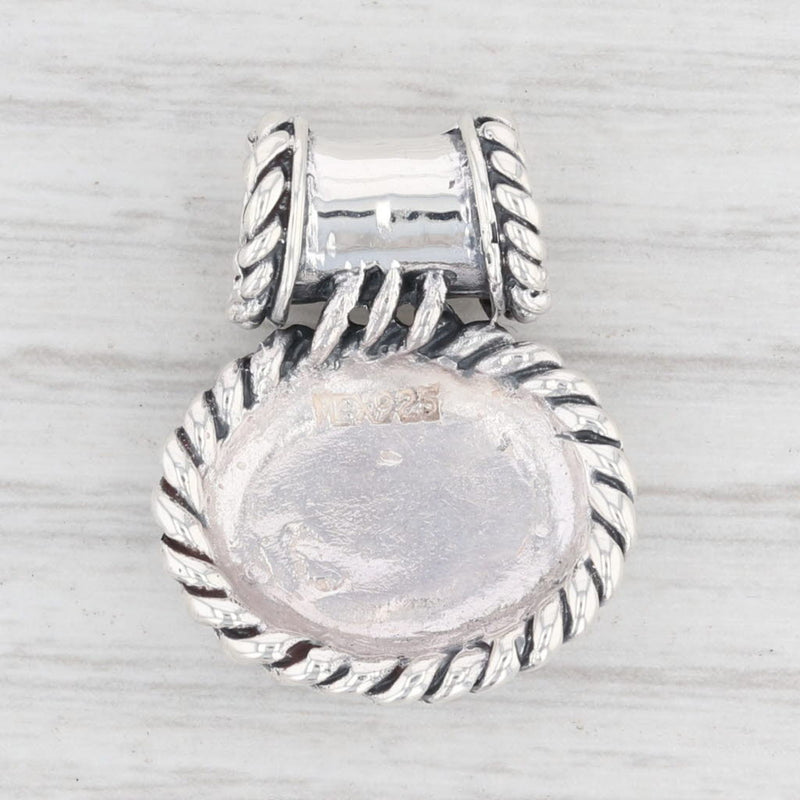 New Black Resin Pendant 925 Sterling Silver B12671