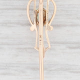 Light Gray Vintage Ostby Barton Opal Stickpin 10k Yellow Gold Solitaire October Birthstone