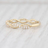 New 0.16ctw Woven Diamond Ring 14k Yellow Gold Size 6.5 Wedding Stackable Band