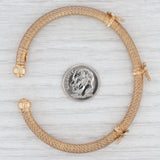 New Cubic Zirconia Butterfly Cuff Bracelet Sterling Silver Gold Vermeil 7"