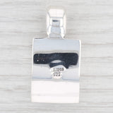 Light Gray New Black Resin Sterling Pendant Silver 925 Statement Mexico