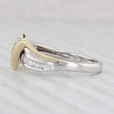 0.40ctw Diamond 3-Stone Ring 14k White Gold Size 7 Wedding Anniversary Band
