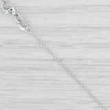 Light Gray New Round Cable Chain Necklace 950 Platinum 16" 0.9mm Lobster Clasp