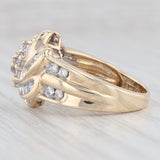 Light Gray 0.74ctw Diamond Flower Cluster Ring 14k Yellow Gold Size 7 Cocktail