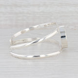 New Round Black Glass Cuff Bracelet Sterling Silver 6.5" Mexico 925 Statement